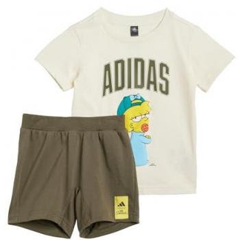 Completo Adidas The Simpsons Junior con T-shirt bianca e pantaloncini
