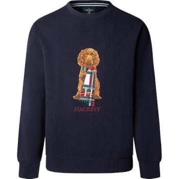 HACKETT Herren‑Sweatshirt Classic Fit – Marineblau, Baumwollmaterial, Größe M