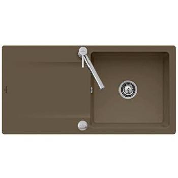 Fregadero Villeroy & Boch Siluet 60 con Desagüe Automático en Cerámica Timber