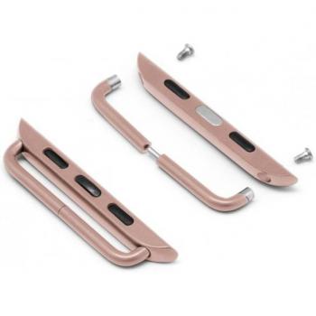 Adaptador de correa elegante rosa oro para Apple Watch 42/44 mm
