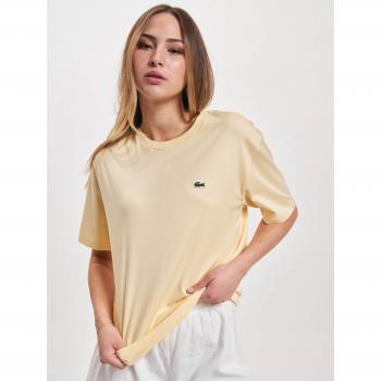 Premium Katoen Dames T‑shirt – Geel, Lacoste Crew