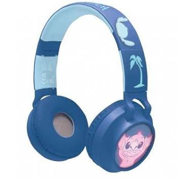 Casque lumineux pliable Bluetooth et filaire avec un design 3D de l'univers de Stitch avec limitation du volume