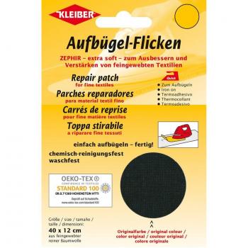 Kleiber Patch thermocollant noir 40 x 12 cm