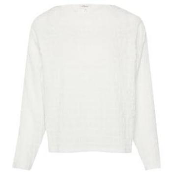 S.Oliver Frauen Langarmshirt, strukturiert, Raglan-Stil