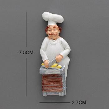 Karikatur Kühlschrankmagnet Brotkoch Dekoration