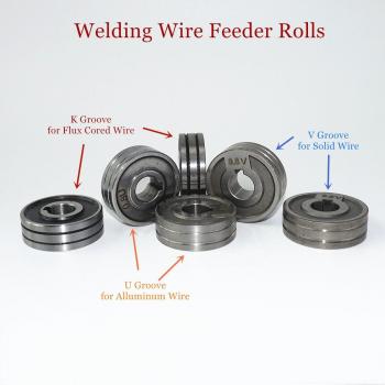 MIG Welding Wire Feed Roller V U Knurl Groove 0.6mm 0.8mm 1.0mm Size 30x10x10mm LRS-775S SSJ-29