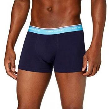 Tommy Hilfiger 3p WB Trunk Boxer, Beige, Blue Grotto/Cornflower Blue/Navy BL, Medium (Taille Fabricant:) Homme