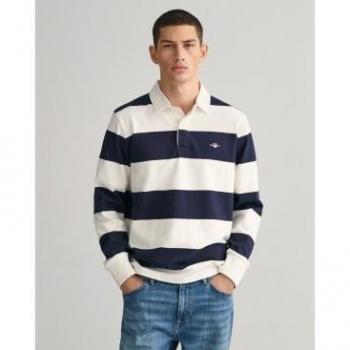 Gant Heavy Rugger Rugbyshirt eggshell/blue