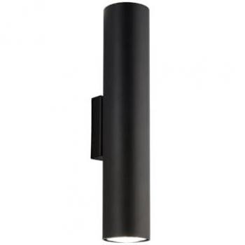 Belight – Schwarze LED-Applikation mit GU10-Stecker, 2 Leuchten, 30 cm hoch, 8 cm lang, 6 cm breit