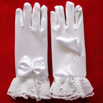Witte Elastische Spandex Satijnen Jurk voor Meisjes