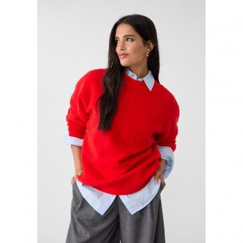 Pullover rosso di maglia morbida Stradivarius S