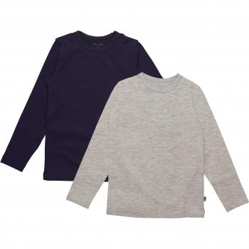 Langarmshirt BASIC 24 2er-Pack marine/grau