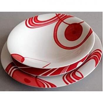Platos de porcelana Tendenze, 18 piezas para 6 personas