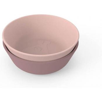 Done by Deer Set 2 Ciotole Pappa Kiddish Rosa/Cipria
