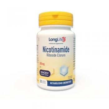 LongLife® Nicotinamide Riboside Cloruro | 300mg Niagen® | Precursore NAD+ | Con vitamina C | 1 mese di trattamento | Vegano e senza glutine