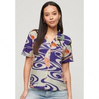 Superdry Camicia Blu Ryusui Vintage da Spiaggia M
