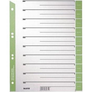 Leitz Divisori A4 Extra Largo con Linguette Verdi