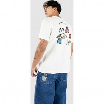 Antique White RVCA Flower Skull T-Shirt (Herr)