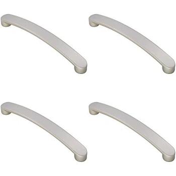Flat Fronted Bow Pull Handle (Satin Nickel) – 4×, 179 mm × 19 mm, 160 mm Fixing Centers