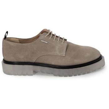 Antony Morato Beige Leather Lace-Up Dress Shoes for Men Size 12