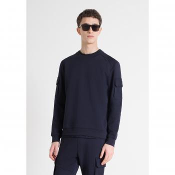 Polo girocollo misto cotone unificato regular fit