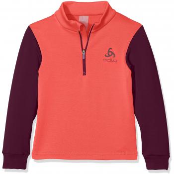 Odlo Snowbird Pull 1/2 zippé Mixte Enfant, Hot Coral/Pickled Beet, FR : XXS