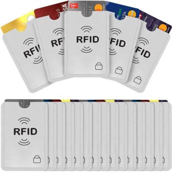 20Pcs RFID Blocking Wallet Sleeves for Credit Card Protection