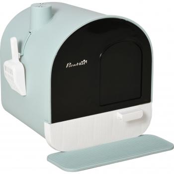 Cremagliera e Lettiera Green PawHut: 43x44x47 cm con Vassoio e Tappetino