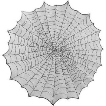 Schwarze Partynetz‑Tischdecke 124 cm