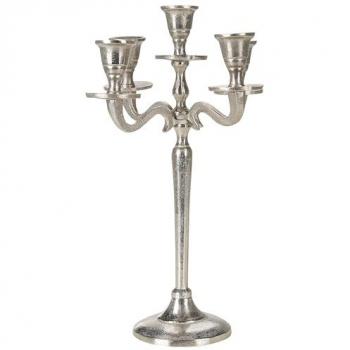Candelero de Placa Plateada Beliani