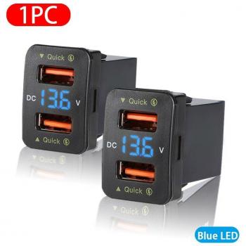 Cargador rápido QC3.0 + dual USB para Toyota