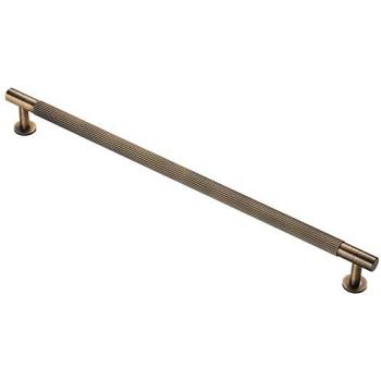 Brass Lined Bar Door Pull with Metallic Loop Finish – 370 mm × 13 mm, 320 mm Centre Spacing