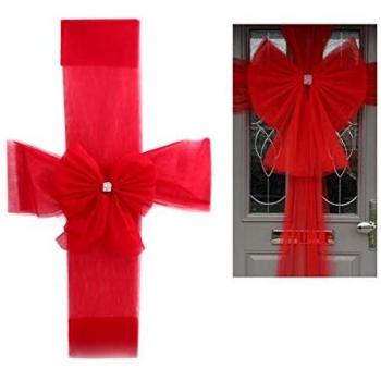 Red Festive Decorative Door Bow