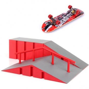 Finger Skate Park Ramp with Fingerboard and Mini Scooter Scene
