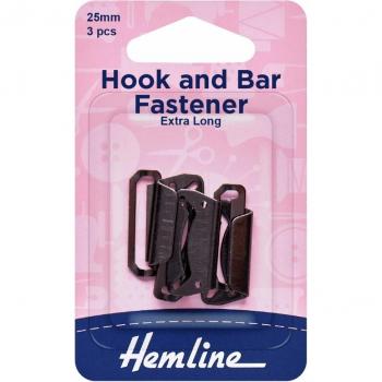 Heavy‑Duty Black Hemline Hook & Bar Set