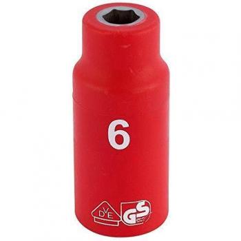 Draper 31258 1/4-Inch Square Drive Metric VDE Socket, 6 mm