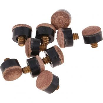 10pcs Screw-On Billiards Cue Tips (10/11/13mm)
