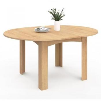 Dona Mesa de Comedor Redonda 120-160 cm Extensible para 4-8 Personas