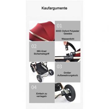 TPFLiving Baby‑Kombi “Green Comfort” – 3‑in‑1 Set mit großer Zubehörschale
