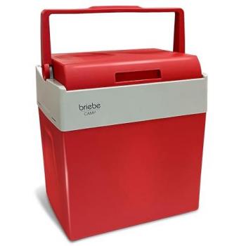 Nevera portátil eléctrica de viaje, coche, camping, 28 l, conexión 12v y 220v, enfría y calienta, briebe, rojo, 55, cf1153red