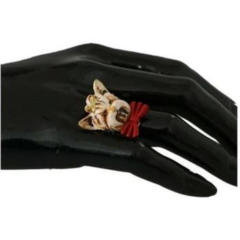 Dolce & Gabbana Harsbeige Menselijke en Huisdierenaccessoire Ring