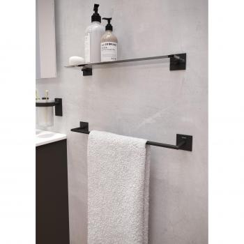 Support de Serviette Carré 45 cm Fini Noir