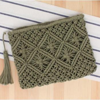 Bolso de Mano Retro con Borla Suave – Colección WX85