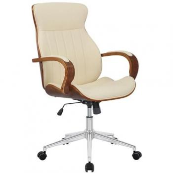 Silla de oficina melilla nogal/crema