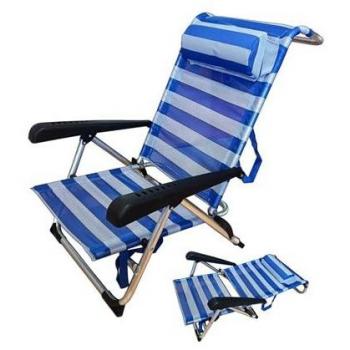 Fplus chaise de plage inclinable Pluvia