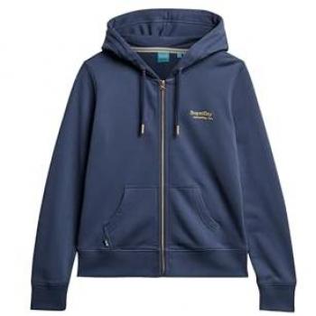 Superdry Essential Logo Full Zip Hoodie Mariner Navy Female 2XS