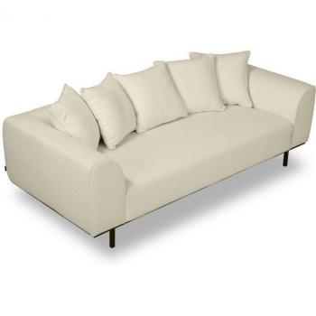 Canapé KAUFMAN L208 NV GALLERY – Tissu Bouclette anti‑tâches, couleur blanc & noir, résistance à la chaleur