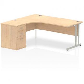 Impulse 1800 Left Hand Cantilever Workstation 600 Pedestal M