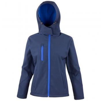 Women's TX Hooded Soft Shell Jacket, Navy, Size XS