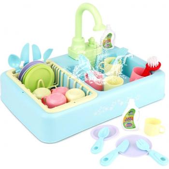 Set de cocina infantil con fregadero y agua automática